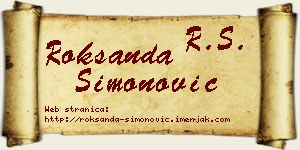 Roksanda Simonović vizit kartica